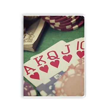Imagem de Caderno de fotos Hearts Flush para jogos de pôquer, capa de chiclete, diário de capa macia