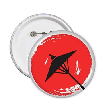 Imagem de Pinos de ilustração de pintura de pincel japonesa, emblema, emblema, acessório, 5 peças