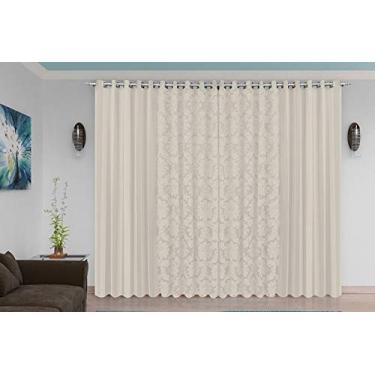 Imagem de Cortina Jacquard Blackout Bege 5,60m X 2,70m