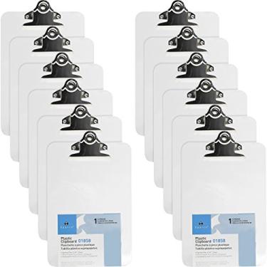 Imagem de Business Source Prancheta compacta de plástico transparente, 12/EA