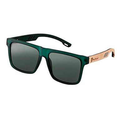 Imagem de Óculos de Sol Masculino HU WOOD Polarizado Proteção UV400 (VERDE)