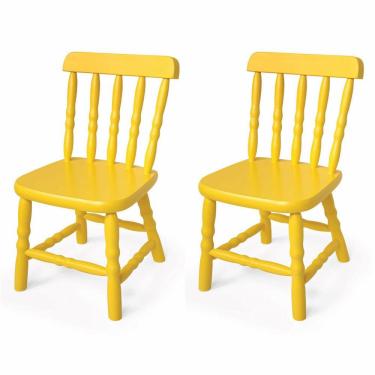 Imagem de Kit 2 Cadeiras Infantil Country Amarela Ecomóveis Amarelo