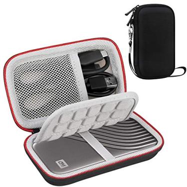 Imagem de Lacdo Maleta rígida de transporte para WD My Passport SSD Unidade portátil externa 500GB 1TB 2TB Disco de Estado SólidoÀ prova de choque Mala de viagem, Preto