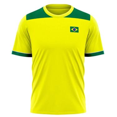 Imagem de Camiseta Braziline Terena Brasil Infantil - Amarelo e Verde