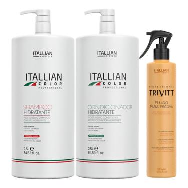 Imagem de Shampoo E Condicionador Itallian Color 2,5l + Fluido Escova