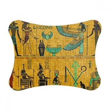 Imagem de Moldura de quebra-cabeça com padrão de arte de faraó do Egito Antigo Enfeite de jogo de quebra-cabeça