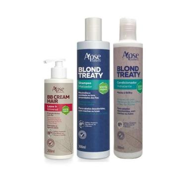 Imagem de Apse Blond Treaty Shampoo Matizador E Condiconador + Bb Cream - Apse C