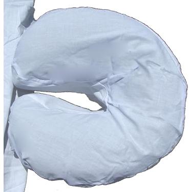 Imagem de Cobertura para descanso de rosto de massagem de algodão e poliéster, inclui 4 peças, Branco