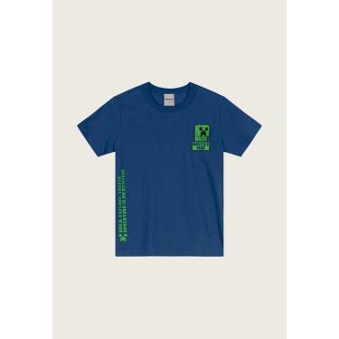 Imagem de Infantil - Camiseta Brandili Minecraft Azul Brandili 25477 menino