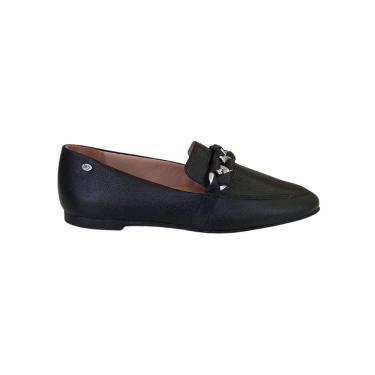 Imagem de Mocassim Feminino Loafer Couro Preto 365 Soft Ultraconforto
