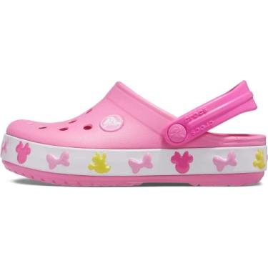 Imagem de Crocs Tamancos unissex infantis Mickey e Minnie Mouse da Disney, sapatos iluminados, Minnie Mouse, 2 Little Kid