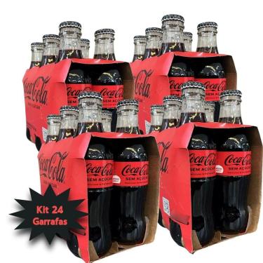 Imagem de Coca Cola Sem Açucar Vidro 250Ml  24 Garrafas 
