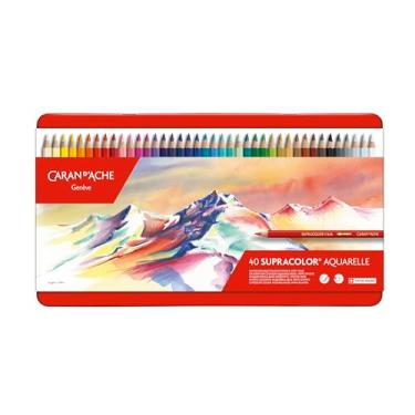 Imagem de Caran D'Ache Lápis de Cor Aquarelável Supracolor 40 Cores, 40 Cores