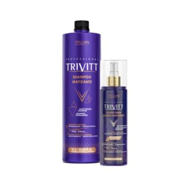 Imagem de Trivitt Shampoo Matizante 1L + Fluido Para Escova Matizante 200ml - It