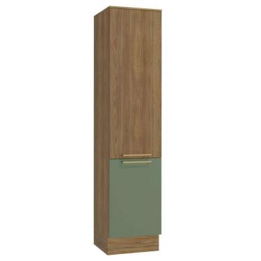 Imagem de Paneleiro Simples 50cm 2 Portas Botanic Kappesberg Nogueira Fosco-verde Oliva