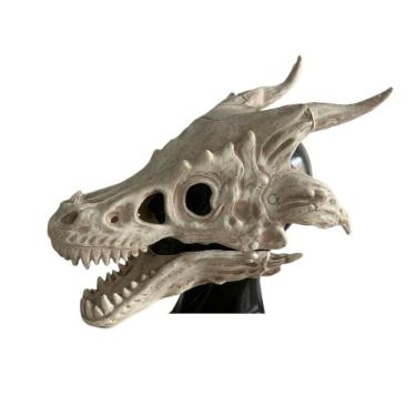 Imagem de Chapéu Simulação Dragão Dragão Máscara Facial Dinossauro Látex Animal