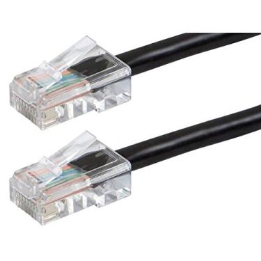 Imagem de Monoprice Cabo Ethernet Cat6 - 6 metros - Preto, RJ45, trançado, 550 Mhz, UTP, fio de cobre puro e desencapado, 24 AWG - Série Zeroboot