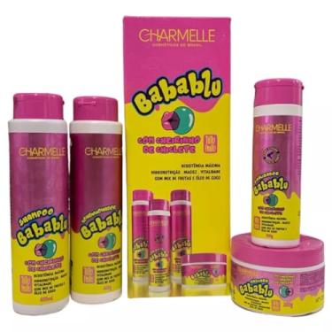 Imagem de Kit Capilar Charmelle Babablu Tutti Frutti com 4 Itens (Shampoo e Condicionador e Mascara e Finalizador)