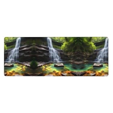 Imagem de Waterfall Views – Teclado de borracha extra grande, 30 x 80 cm, teclado multifuncional superespesso para proporcionar uma sensação confortável