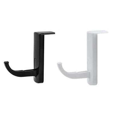 Imagem de Suporte de fone de ouvido PC Suporte de gancho para fone de ouvido 1-2 peças Suporte universal para fone de ouvido para fone de ouvido sem perfuração, monitor de PC, suporte para fone de ouvido,
