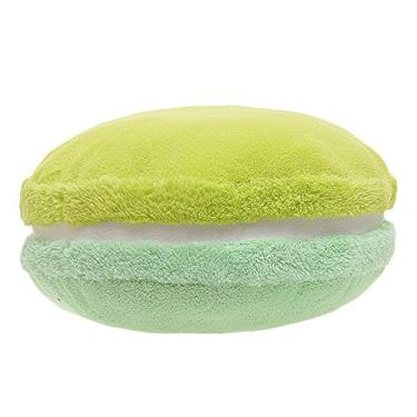 Imagem de ChezMax Macaron Almofada de pelúcia para as costas almofada microcontas almofada redonda almofada de assento decoração de casa almofada para sofá quarto escritório dormitório carro 36,8 cm verde