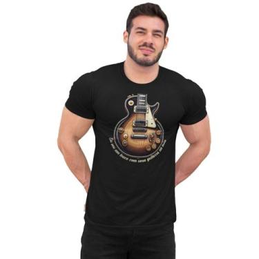 Imagem de Camiseta Masculina Sou Um Louco Com Uma Guitarra Na Mão Rock - Hipster