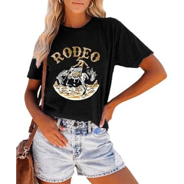 Imagem de Camiseta Howdy Cowboy Nashville Country Music Rodeo feminina Western Cowgirl, Rodeio, XXG