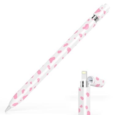 Imagem de JOOSKO Capa para lápis com estampa de vaca, compatível com Apple Pencil 1ª geração, aderência confortável, capa de silicone antiderrapante, para Apple Pencil 1ª geração (rosa)