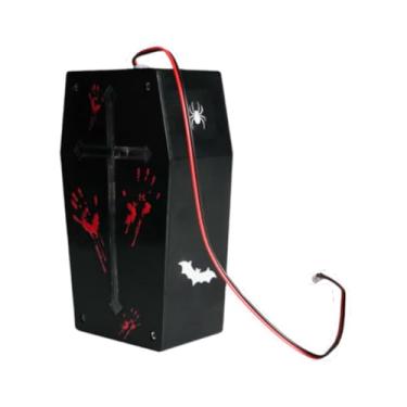 Imagem de menolana Transdutor de som de halloween com luzes led, caixa de som assustador, alto-falante ativado por voz para casa assombrada, presente ao ar livre