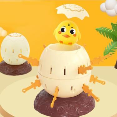 Imagem de Keenso Jogo de Ejeção de Barril Pirata, Jogo de Balde de Animais de Mesa, Ejeção de Facada, Alívio de Estresse, Interação, Brinquedo Engraçado para Crianças de 48 Meses ou Mais (Amarelo)