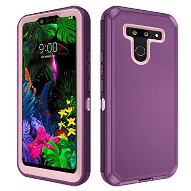 Imagem de Asuwish Capa de celular para LG G8 ThinQ Capa de celular híbrida robusta à prova de choque rígida protetora à prova de quedas de corpo inteiro fino e resistente acessórios móveis LGG8 Thin Q G 8 LG8