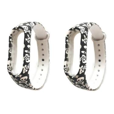 Imagem de Kit 2 Pulseiras extras para MI Band 2 (Caveira+caveira)