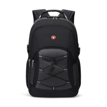 Imagem de Mochila Unissex Notebook com Cadeado, Entrada para USB/ Fone de ouvido