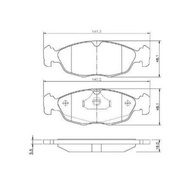 Imagem de Pastilha De Freio Agile Dianteira Bosch Bb42 Sem Alarme Sistema Ate/Te