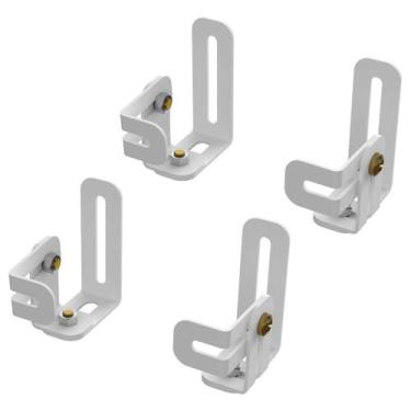 Imagem de Suportes home theater caixa som ajustável 2 pares branco - MULTIFORMA