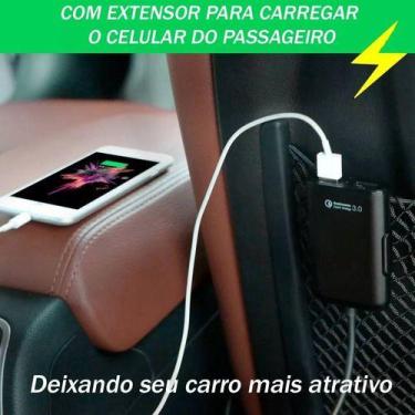 Imagem de Carregador Extensivo Carro Automotivo Veicular 4 Usb Turbo - oem