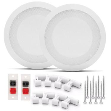 Imagem de Par Base Arandela de Teto de Metal Para Alto Falante 6" Som Ambiente G