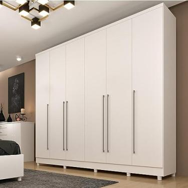 Imagem de Guarda Roupas Casal 6 Portas 8 Gavetas com Pés Portugal Neve