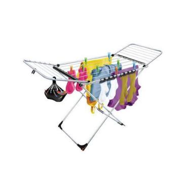 Imagem de Varal de Chão Com Abas Grande em Alumínio  Para 21Kg de Roupas Reforça