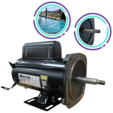 Imagem de Motor Elétrico Monofásico 1/2cv Alta Rotação Para Piscina - MERCOSUL M