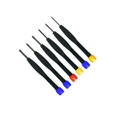 Imagem de Kit Com 6 Peças De Chaves Torx  De Precisão T5 a T10 Celular Notebook 