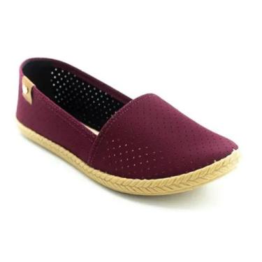 Imagem de Sapatilha Moleca Alpargata Sapato Calçados conforto, Vinho, 37
