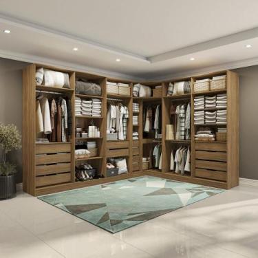 Imagem de Conjunto Closet Kappesberg Adapt Nogueira 5 Peças 342cm x 263cm