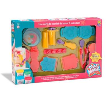Imagem de Kit Massa de Modelar Café da Manhã Divertoys com Acessórios, Unica
