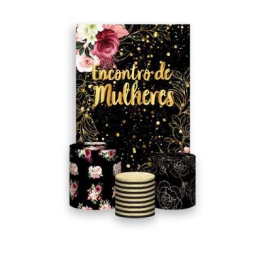 Imagem de Painel De Festa Vertical 1,50 x 2,20 + Trio De Capas Cilindro - Encont