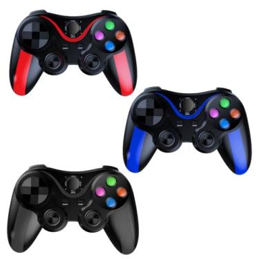 Imagem de Univerza Produtos Controle Bluetooth Joystick Gamepad para Celular Android iOS Pc, Compatível com Smartphones e iPhone, Sem Fio, Ergonômico, Vermelho Preto Azul Surpresa