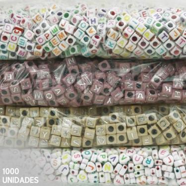 Imagem de Miçangas Para Pulseira - Letras - C/1000 Peças M06 - Nybc