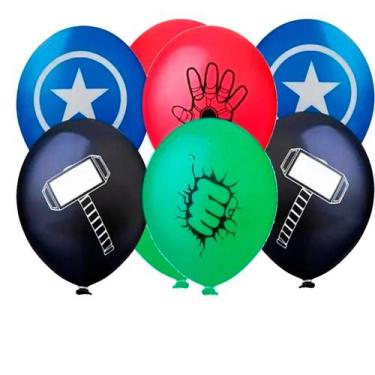 Imagem de 25 Bexigas Balão VIngadores N9 Decoração festa Herois - BalõesJOY