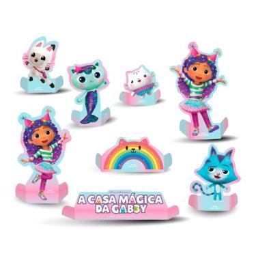Imagem de 8 Display de mesa Decoração Casa Magica da Gabby mais cor - Festcolor