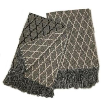 Imagem de Xale Manta para Sofá Decorativa 1,40mx1,60m Roma Preto - LOVE4HOME, Pr